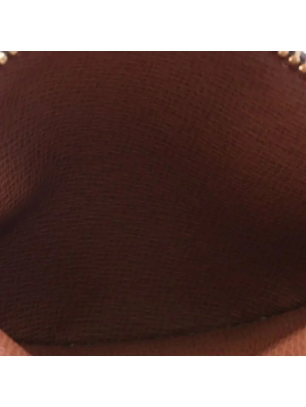 Louis Vuitton Porte Monnaie Rond Coin Purse Monogram Canvas Brown Case Gold